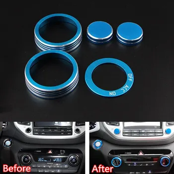 YAQUICKA Blue 5Pcs/set Car Audio Air Condition Ignition Switch Button Ring Cover Trim Styling Sticker For Hyundai Tucson 2016-17
YAQUICKA Blue 5Pcs/set Car Audio Air Condition Ignition Switch Button Ring Cover Trim Styling Sticker For Hyundai Tucson 2016-17