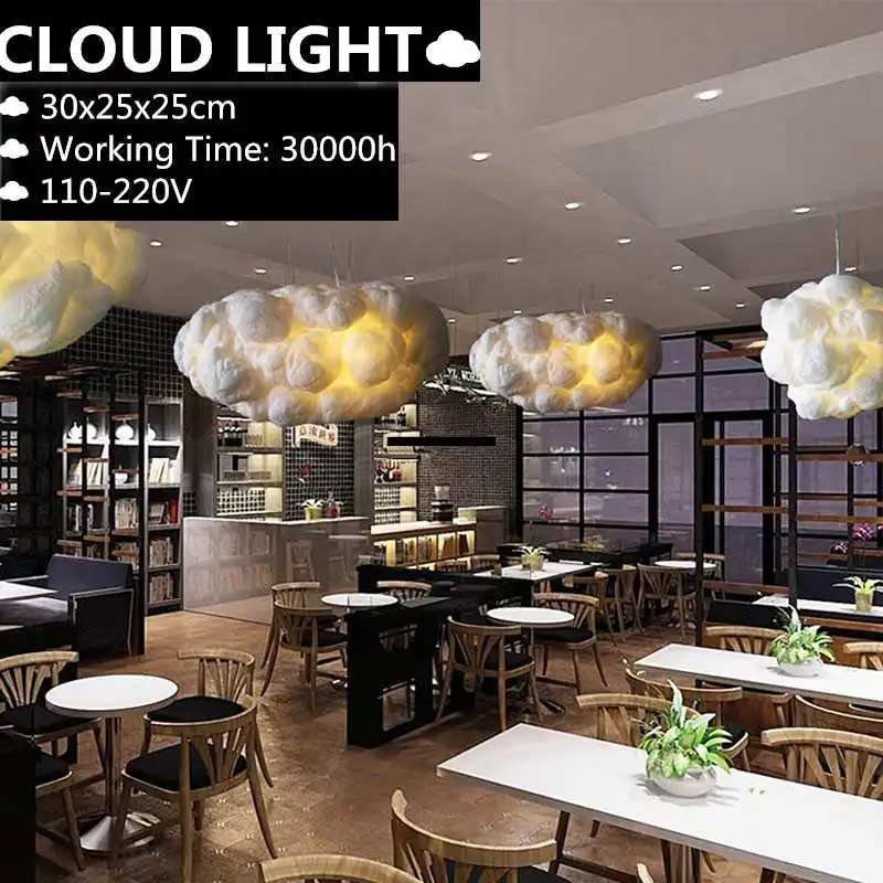Modern Pratical Cloud Shape Light Cloud Celling Light Suspended Lamp For Living Room Romantic Kitchen Decoration E27 LED
Modern Pratical Cloud Shape Light Cloud Celling Light Suspended Lamp For Living Room Romantic Kitchen Decoration E27 LED