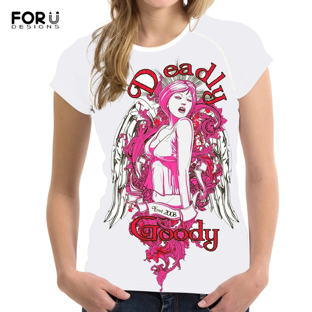 FORUDESIGNS Summer T-shirt O Neck Women T shirt Streetwear Fashion Style Casual Loose shirt Female Colored Skull Drawing tshirt
FORUDESIGNS Summer T-shirt O Neck Women T shirt Streetwear Fashion Style Casual Loose shirt Female Colored Skull Drawing tshirt