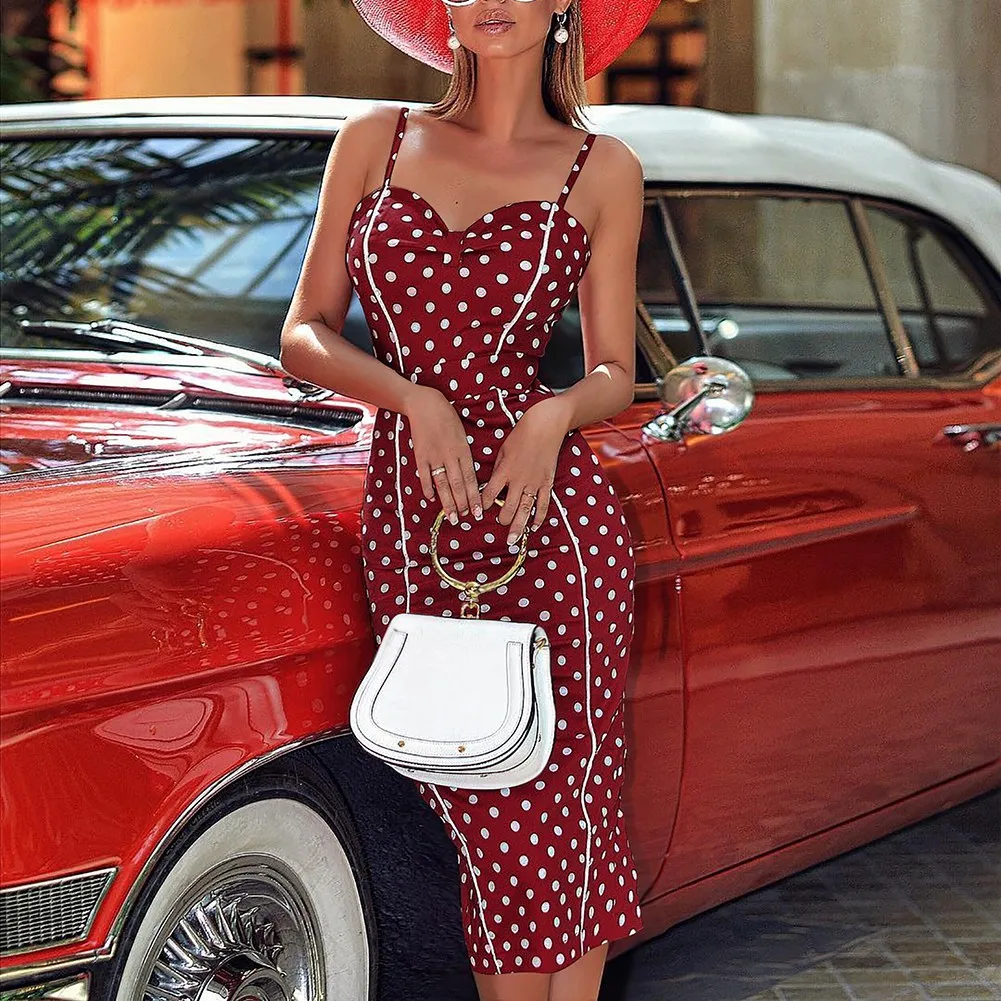 Summer Party Dress Sexy Polka Dot Women Dress Bandage Dresses Woman Party Night Women Clothes
Summer Party Dress Sexy Polka Dot Women Dress Bandage Dresses Woman Party Night Women Clothes