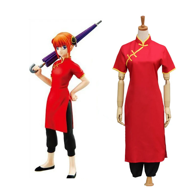 Gintama Silver Soul Kagura Cosplay Costume Women Short Sleeves Cheongsam the Chinese Dress Pants Kimono Uniform Suit
Gintama Silver Soul Kagura Cosplay Costume Women Short Sleeves Cheongsam the Chinese Dress Pants Kimono Uniform Suit