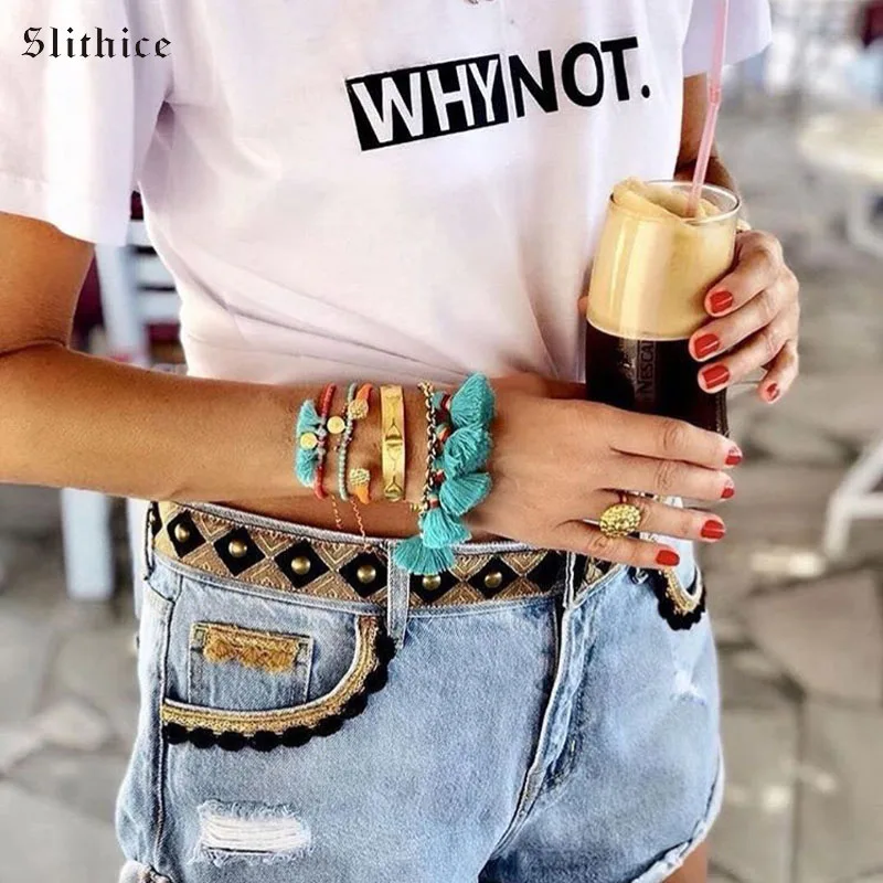 Футболка Slithice WHY NOT в стиле Харадзюку, женские рубашки, хлопковая повседневная Летняя женская футболка с коротким рукавом и буквенным принтом, топы черного цвета
Футболка Slithice WHY NOT в стиле Харадзюку, женские рубашки, хлопковая повседневная Летняя женская футболка с коротким рукавом и буквенным принтом, топы черного цвета
