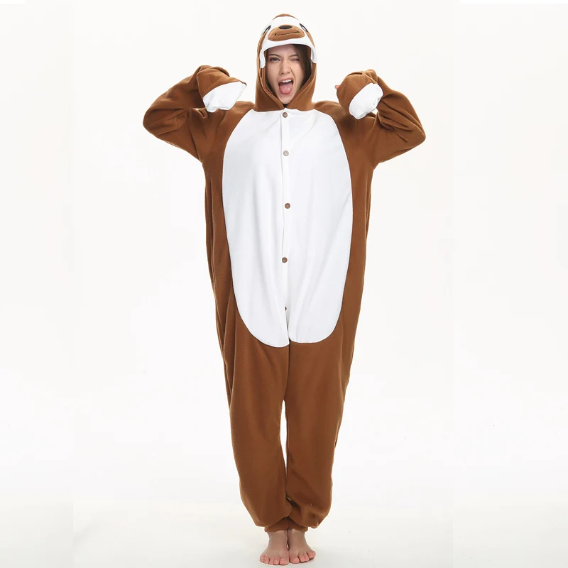 Funny Animal Onesie Adult Sloth Pajamas Kigurumi Cartoon Jumpsuit Women Overalls Sleepwear Winter Outfit Polar Fleece Cosplay
Funny Animal Onesie Adult Sloth Pajamas Kigurumi Cartoon Jumpsuit Women Overalls Sleepwear Winter Outfit Polar Fleece Cosplay