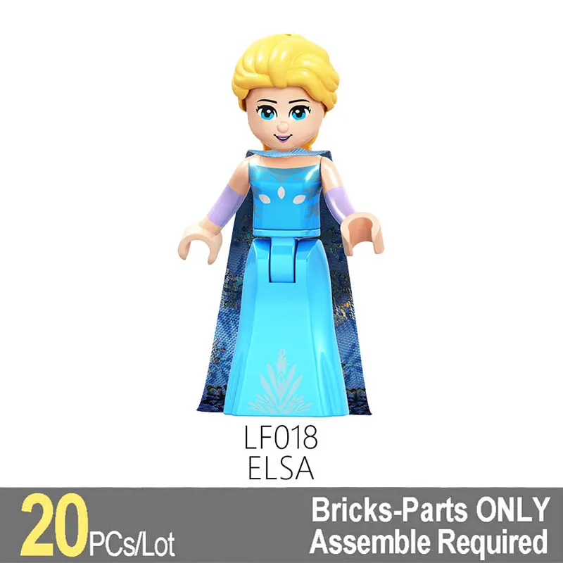 Wholesale 20pcs Girl Figures in Comic and Animation Elsa Dolls Contruction Building Brick Blocks Toys As Gifts For Kids
Wholesale 20pcs Girl Figures in Comic and Animation Elsa Dolls Contruction Building Brick Blocks Toys As Gifts For Kids