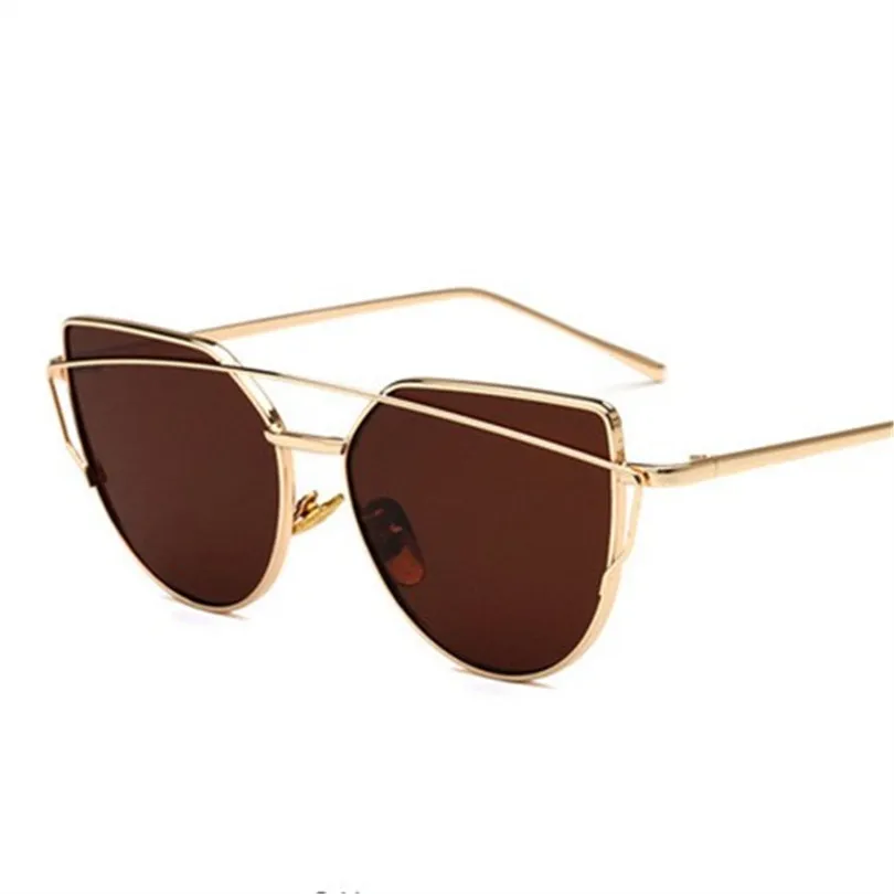 Metal Twin-Beams Sunglasses Men Women Cat Eye Retro Coating Mirror Glasses Flat Panel Lens Sun glasses For Female Male
Metal Twin-Beams Sunglasses Men Women Cat Eye Retro Coating Mirror Glasses Flat Panel Lens Sun glasses For Female Male