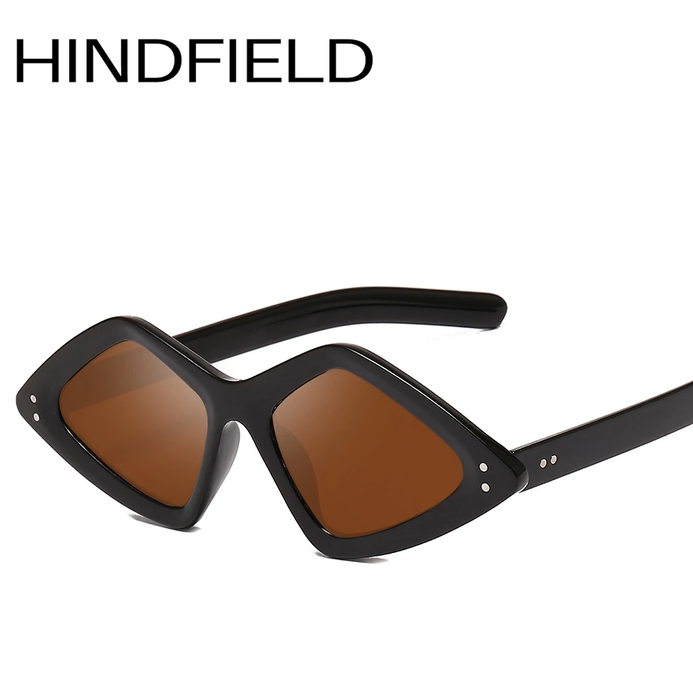Фото Женские нестандартные солнцезащитные очки Hindfield прочные брендовые дизайнерские