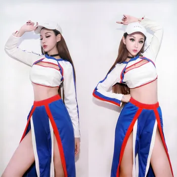 Fashion Jazz Dance Costume Sexy Split Pants Tops 2 Pieces Female Nightclub Dancer Dj Singer Pole Dance Performer Clothes DWY1630
Fashion Jazz Dance Costume Sexy Split Pants Tops 2 Pieces Female Nightclub Dancer Dj Singer Pole Dance Performer Clothes DWY1630