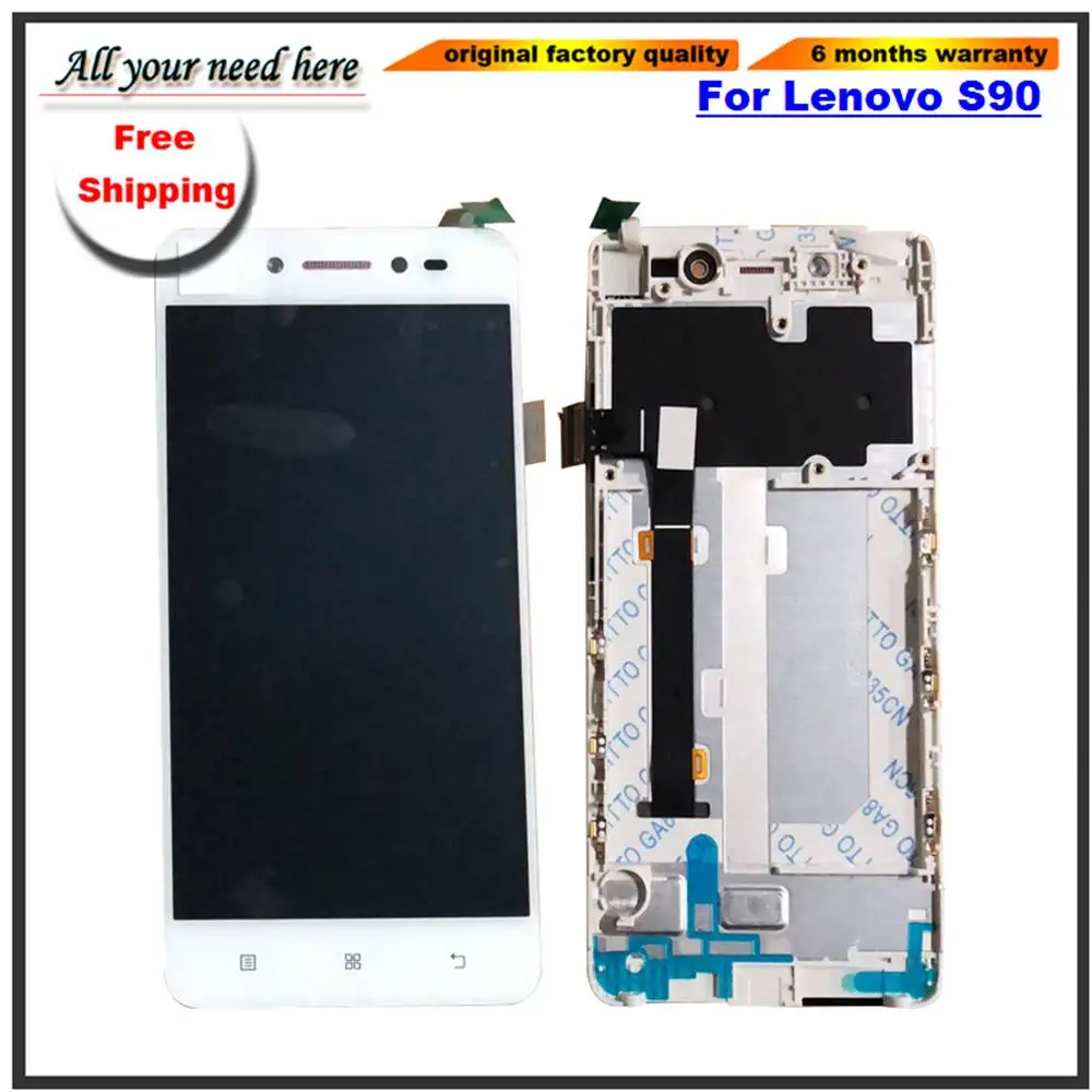 5 inch Original For Lenovo S90 LCD Display Touch Screen Digitizer Assembly With Frame S90-T S90-U S90-A Free shipping
5 inch Original For Lenovo S90 LCD Display Touch Screen Digitizer Assembly With Frame S90-T S90-U S90-A Free shipping