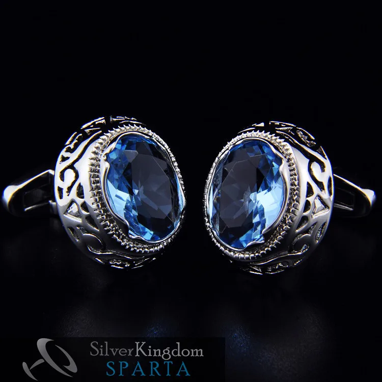 SPARTA Duke Plated with White Gold Sky blue AAA Class zircon cufflinks men's Cuff Links + Free Shipping !!! metal buttons
SPARTA Duke Plated with White Gold Sky blue AAA Class zircon cufflinks men's Cuff Links + Free Shipping !!! metal buttons