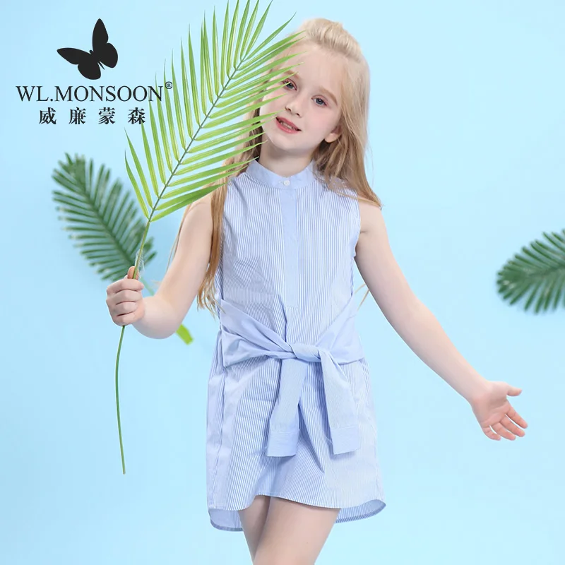 Brand girls dress stand collar fake two-piece dress summer new big children's sleeveless vest thin dress kids dresses for girls
Brand girls dress stand collar fake two-piece dress summer new big children's sleeveless vest thin dress kids dresses for girls