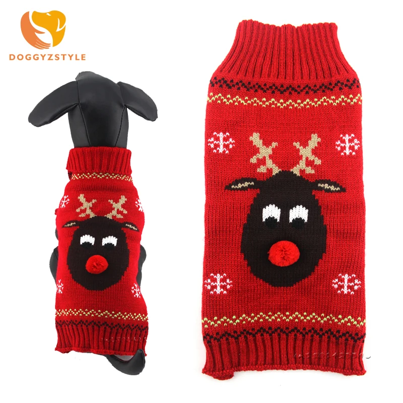 Christmas Red Dog Sweater Winter Pet Puppy Clothing Warm Xmas Reindeer Dog Clothes For Small Medium Dogs Pet Costume DOGGYZSTYLE
Christmas Red Dog Sweater Winter Pet Puppy Clothing Warm Xmas Reindeer Dog Clothes For Small Medium Dogs Pet Costume DOGGYZSTYLE
