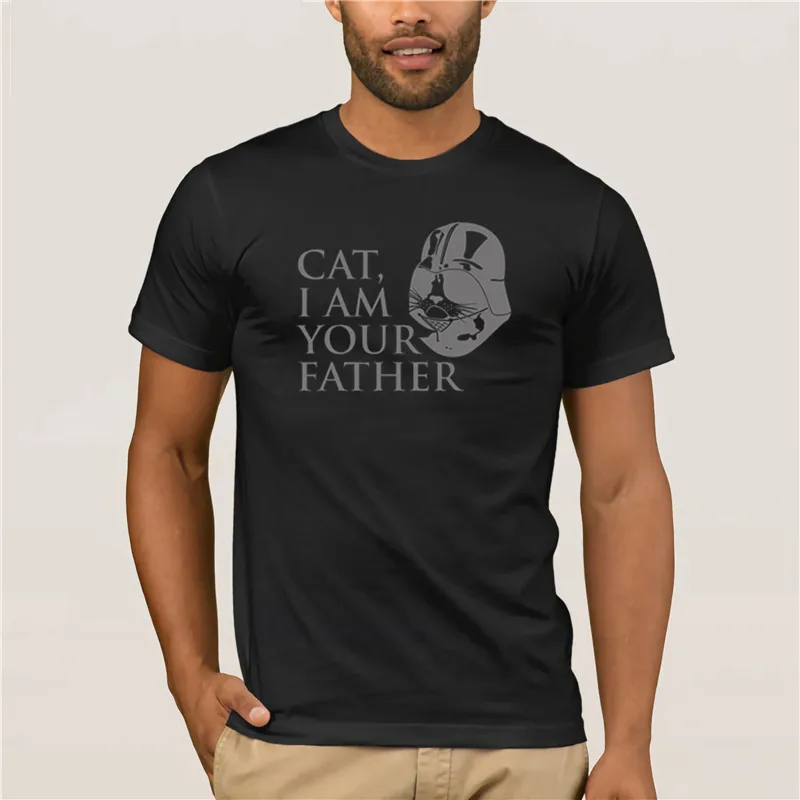 

Fashion Mens Short sleeve T Shirt 2019 New Summer High Quality Cat Am Your Father Tee Cat Lover Dad Funy Vader Cool t-shirt