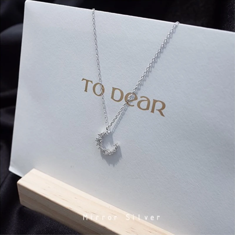 Flash Drill Irregular Moon Clavicle Chain Wild 925 Sterling Silver Temperament Personality Fashion Female Necklace SNE052
Flash Drill Irregular Moon Clavicle Chain Wild 925 Sterling Silver Temperament Personality Fashion Female Necklace SNE052