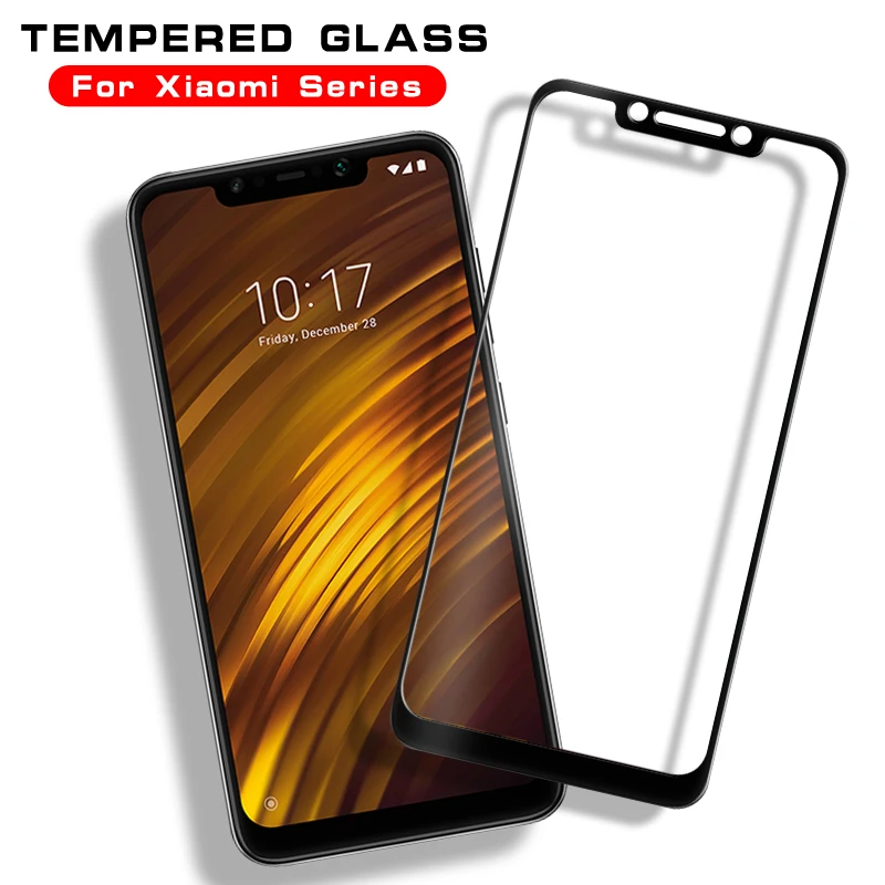 Для Xiaomi Pocophone F1 закаленное стекло для xiami xiomi poкофон Pocofon защита экрана Защитная