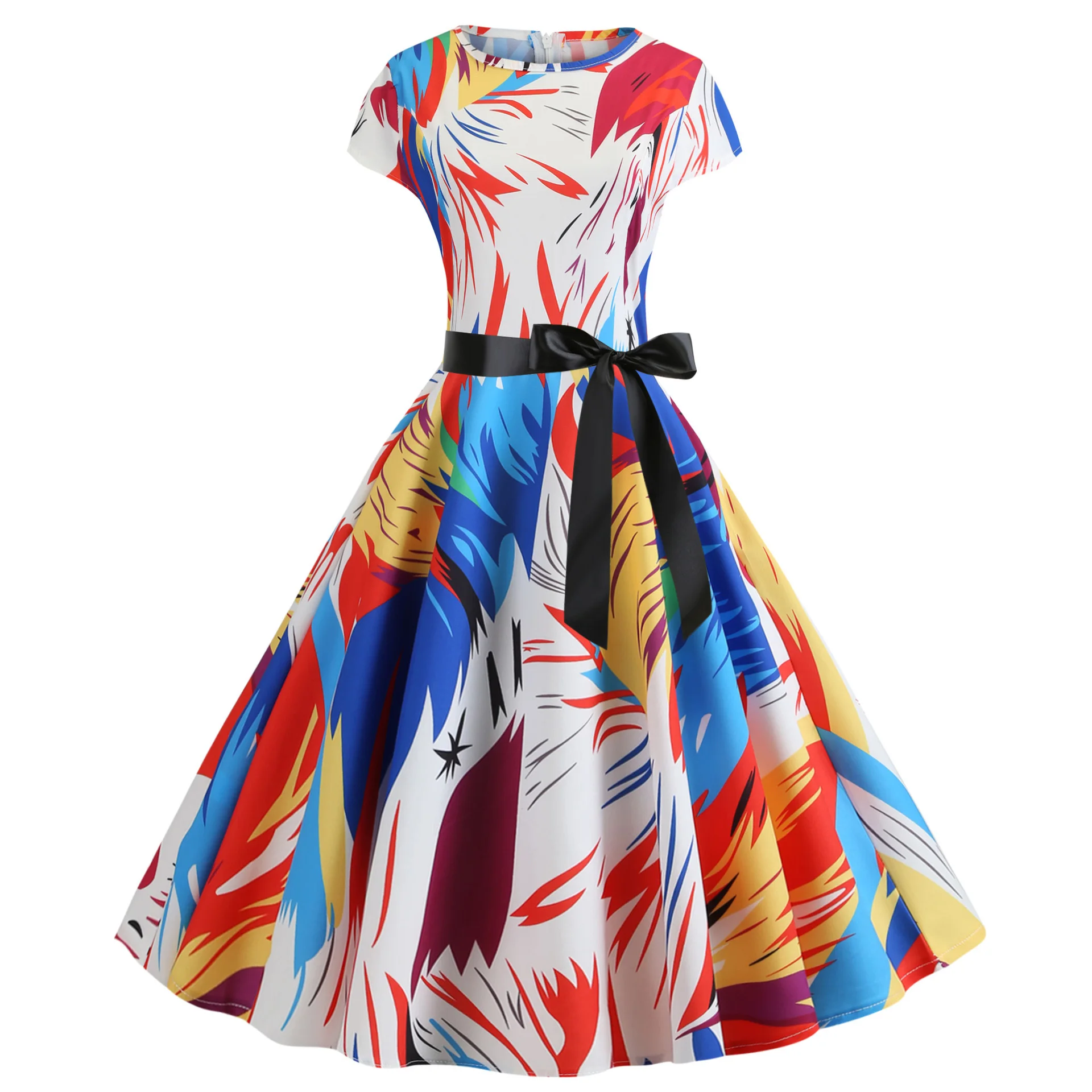 Summer Dress Women New 2019 Fashion Color Print Cute Party Dress Sleeveless O Neck Casual Elegant Dresses Vestidos
Summer Dress Women New 2019 Fashion Color Print Cute Party Dress Sleeveless O Neck Casual Elegant Dresses Vestidos
