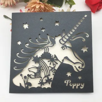 20pcs/lot Wholesale Hollow Laser Cut Cute Unicorn Invitation Card With Wedding Theme Birthday Anniversary Graduation Supplies
20pcs/lot Wholesale Hollow Laser Cut Cute Unicorn Invitation Card With Wedding Theme Birthday Anniversary Graduation Supplies