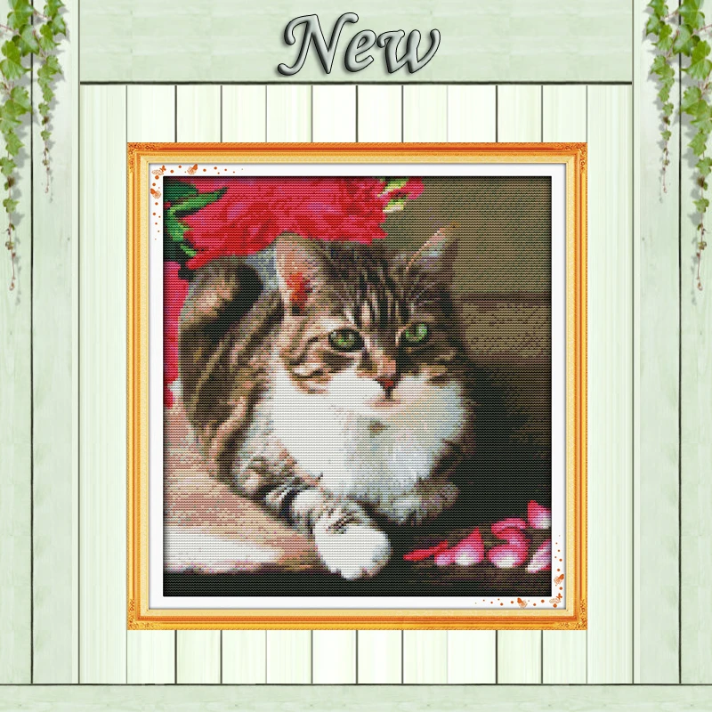 Lovely cat,Pattern printed on canvas DMC 11CT 14CT Cross Stitch kit,needlework Set,full with embroidery,animal Style Home Decor
Lovely cat,Pattern printed on canvas DMC 11CT 14CT Cross Stitch kit,needlework Set,full with embroidery,animal Style Home Decor
