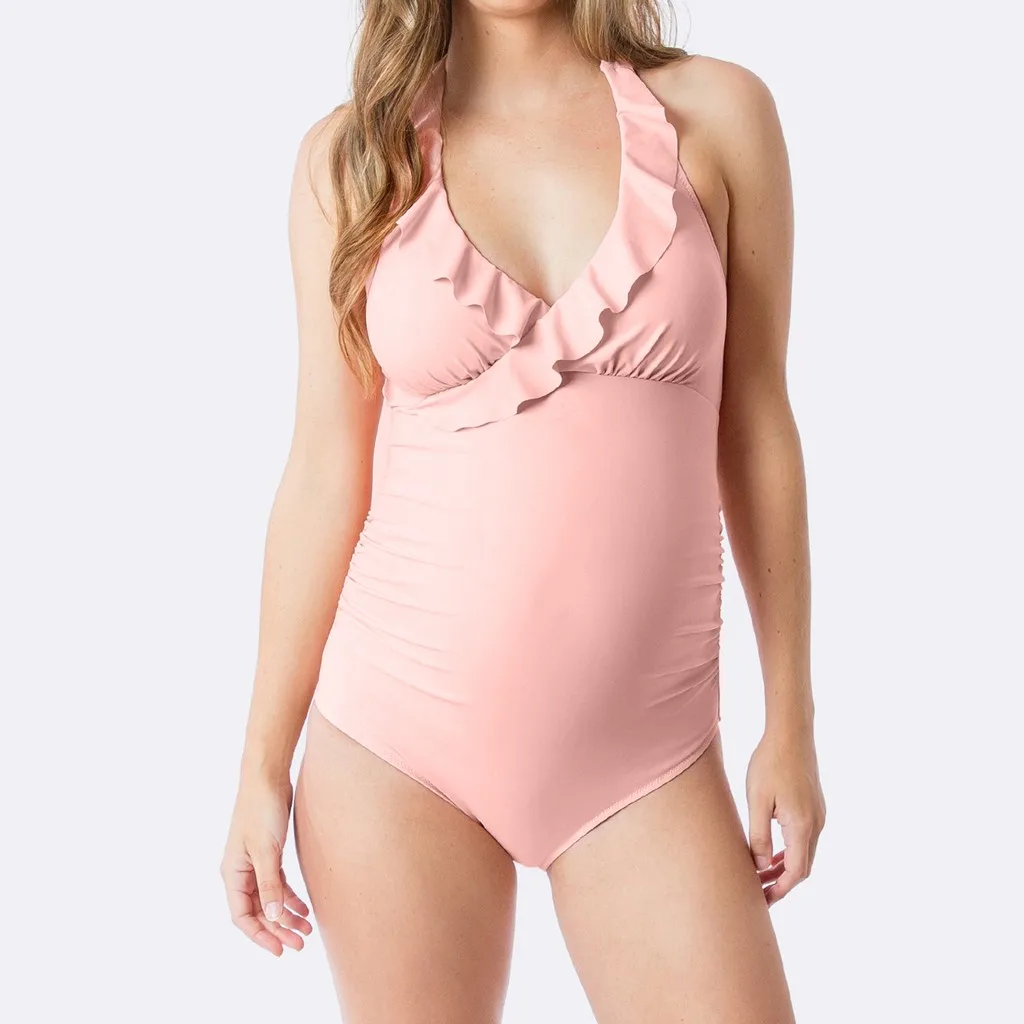 Maternity Tankinis Women Solid Ruffled Flounce Bikinis One Piece Halter Pregnant pregnancy swimsuit bath pregnancy dresses woman
Maternity Tankinis Women Solid Ruffled Flounce Bikinis One Piece Halter Pregnant pregnancy swimsuit bath pregnancy dresses woman