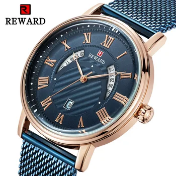 REWARD 2020 Brand Watch Men Waterproof Ultra-thin Quartz Large Calendar Window Mesh Strap Business Men Watch Relogio Masculino
REWARD 2020 Brand Watch Men Waterproof Ultra-thin Quartz Large Calendar Window Mesh Strap Business Men Watch Relogio Masculino