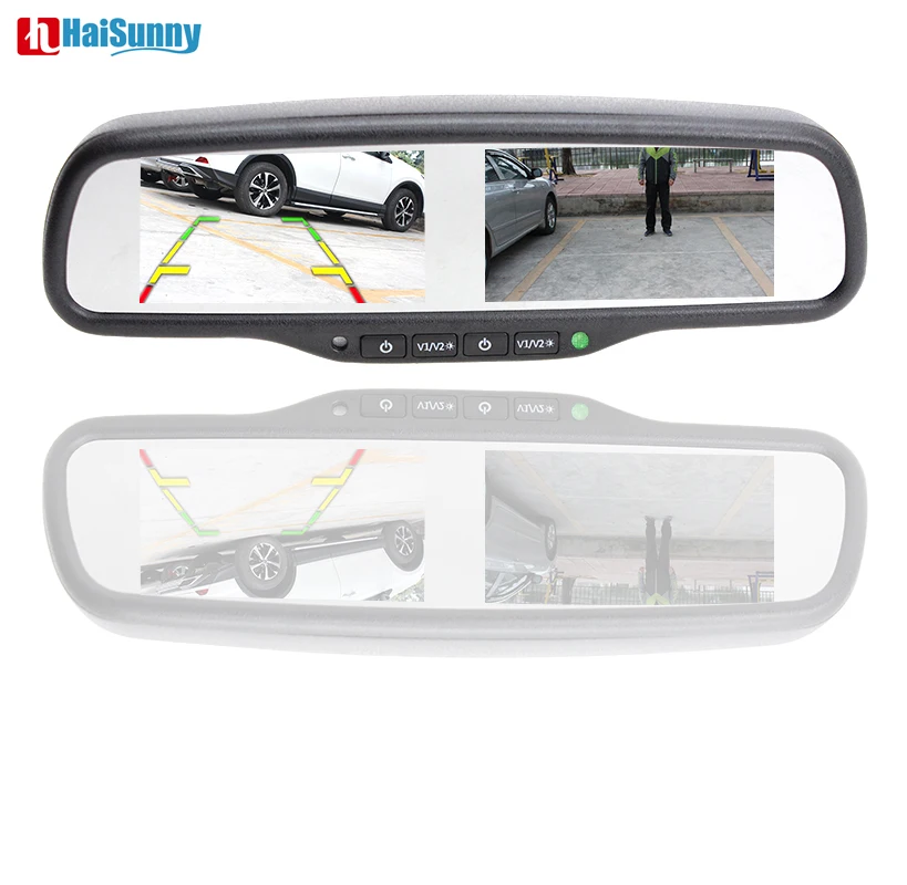 HaiSunny HD TFT 800*480 New panel Dual Screen Display Rear View Car Monitor Mirror with 4 Video Inputs Original Bracket
HaiSunny HD TFT 800*480 New panel Dual Screen Display Rear View Car Monitor Mirror with 4 Video Inputs Original Bracket