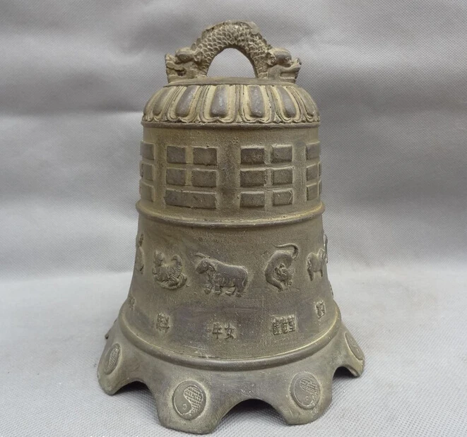 wholesale factory 8" Chinese Bronze Buddhism FengShui Diagrams 12 Zodiac Statue Dragon Buddha Bell
wholesale factory 8" Chinese Bronze Buddhism FengShui Diagrams 12 Zodiac Statue Dragon Buddha Bell