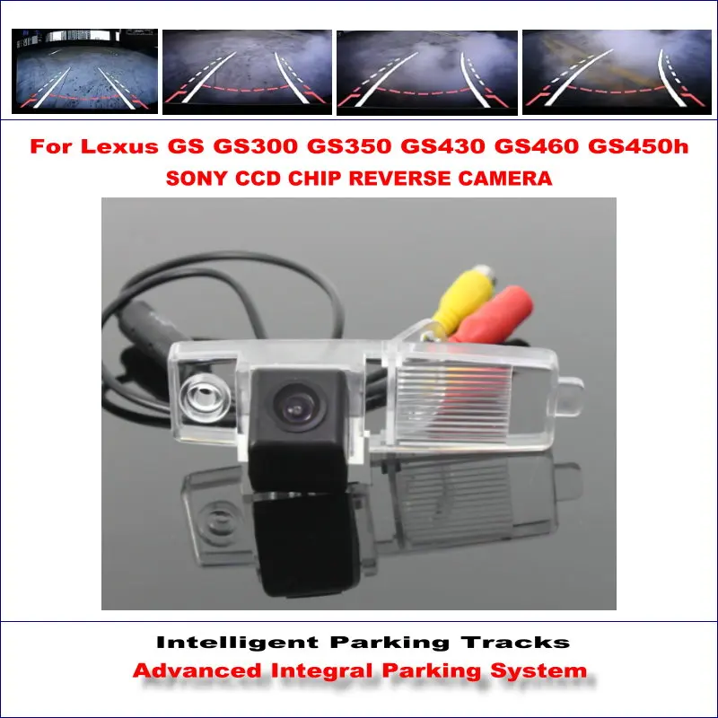 

HD CCD SONY Rear Camera For Lexus GS GS300 350 430 460 450h Intelligent Parking Tracks Reverse Backup NTSC RCA AUX 580 TV Lines