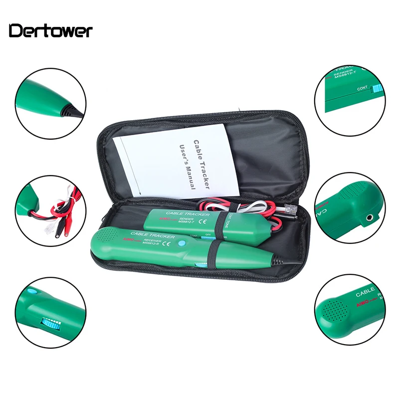 Network Cable Tester MS6812 Telephone Wire Tracker LAN Network Cable Tester for UTP STP Cat5 Cat6 RJ45 RJ11 Line Finding Testing
Network Cable Tester MS6812 Telephone Wire Tracker LAN Network Cable Tester for UTP STP Cat5 Cat6 RJ45 RJ11 Line Finding Testing