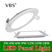 Ultra Thin Led Downlight 3W 4W 6W 9W 12W 15W 18W Round Square LED Panel Recessed Light 85-265V LED Ceiling Spot Lamp For Indoor image