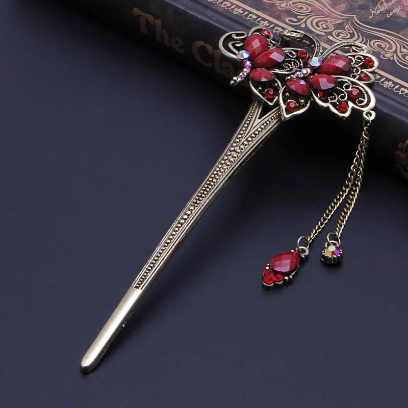 New Women Elegant Double Butterflies Bobby Pin Fashion Hairpin Rhinestone Hair Stick Gift for Girls #11
New Women Elegant Double Butterflies Bobby Pin Fashion Hairpin Rhinestone Hair Stick Gift for Girls #11