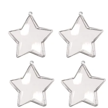 10PCS 8cm Transparent Fillable Star Ornaments Hanging DIY Holiday Style Ornament for Xmas Hanging Ornament Party Favor Holders
10PCS 8cm Transparent Fillable Star Ornaments Hanging DIY Holiday Style Ornament for Xmas Hanging Ornament Party Favor Holders