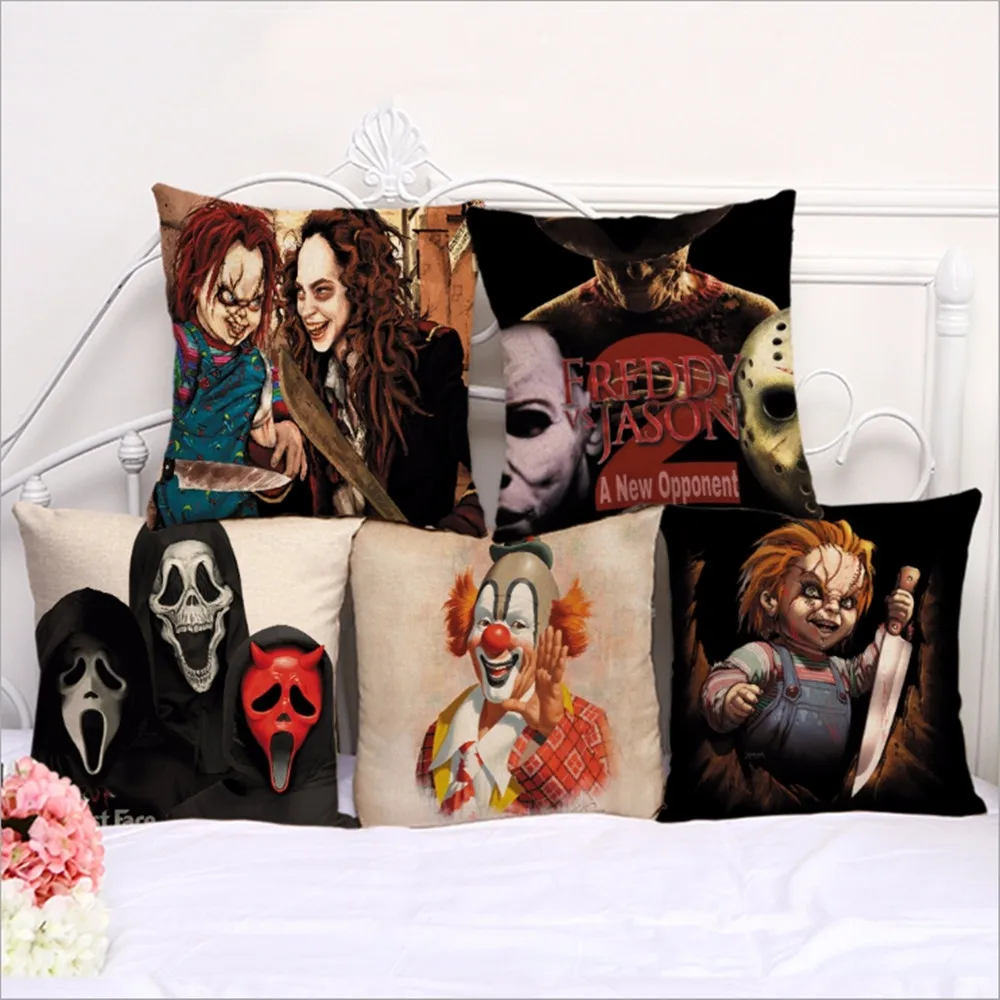 Horror Puppet Pillow Cover Home Decor Cushion Cover Linen Cotton Throw Pillows Wedding Party Decoration Car Cushion 17"
Horror Puppet Pillow Cover Home Decor Cushion Cover Linen Cotton Throw Pillows Wedding Party Decoration Car Cushion 17"