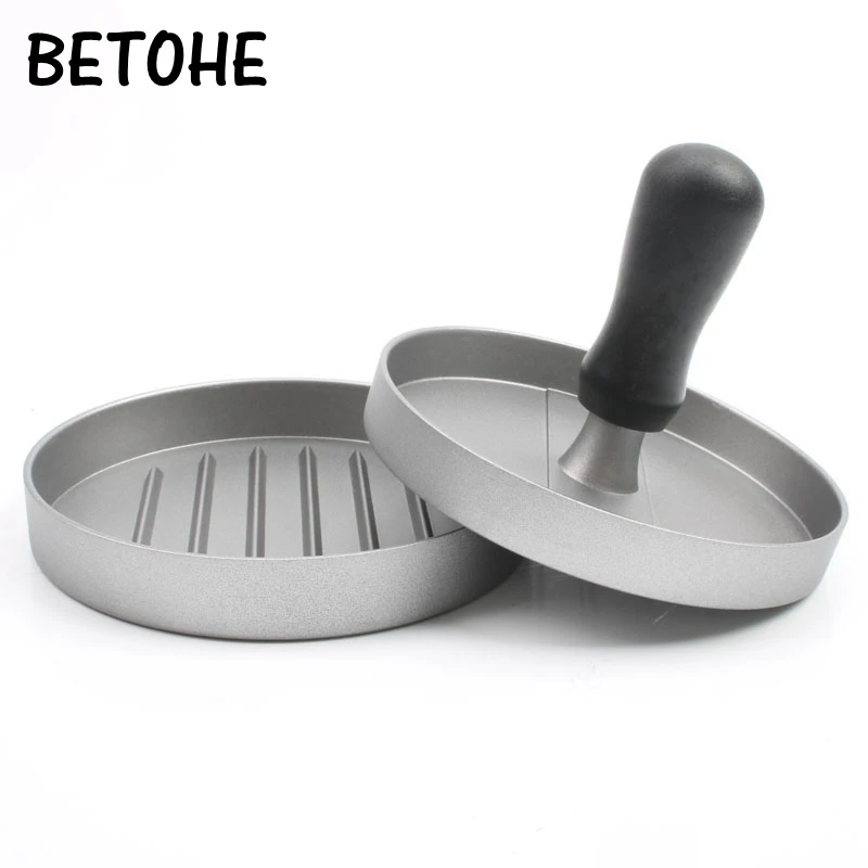 BETOHE Round Shape Hamburger Press Aluminum Alloy 11 cm Hamburger Meat Beef Grill Burger Press Patty Maker Mold
BETOHE Round Shape Hamburger Press Aluminum Alloy 11 cm Hamburger Meat Beef Grill Burger Press Patty Maker Mold