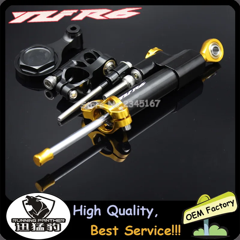 (With YZF R6 LOGO) Motorcycle Damper Steering Stabilizer Linear Reversed Safety Control+Bracket For YAMAHA YZF R6 06-16 R1 09-11
(With YZF R6 LOGO) Motorcycle Damper Steering Stabilizer Linear Reversed Safety Control+Bracket For YAMAHA YZF R6 06-16 R1 09-11