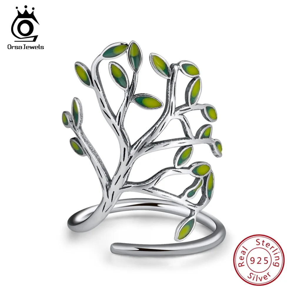 ORSA JEWELS Genuine 925 Ring Women Green Tree Branch Design Adjustable Wedding Jewelry For Women Party Gifts Wholesale SR90
ORSA JEWELS Genuine 925 Ring Women Green Tree Branch Design Adjustable Wedding Jewelry For Women Party Gifts Wholesale SR90