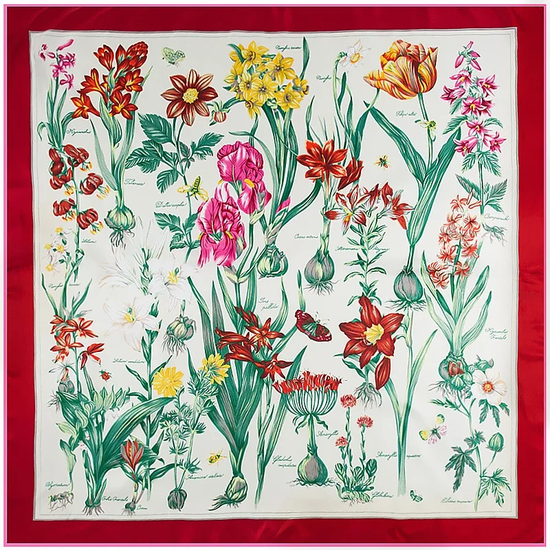 2017 hot 130cm*130cm real Silk Euro Brand Floral Style Women Hyacinth flowers Silk Square Scarf Femal Fashion Shawls Scarves
2017 hot 130cm*130cm real Silk Euro Brand Floral Style Women Hyacinth flowers Silk Square Scarf Femal Fashion Shawls Scarves