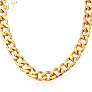 U7 Hot Christmas Gifts Chunky Necklace For Men 11MM Thick Gold Color Cuban Link Chain Collier Steampunk Jewelry Wholesale N459
U7 Hot Christmas Gifts Chunky Necklace For Men 11MM Thick Gold Color Cuban Link Chain Collier Steampunk Jewelry Wholesale N459