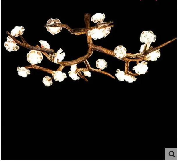 Natural style Chinese chandelier branches plum blossom theme restaurant box tea house Zen room engineering lamp | Лампы и освещение