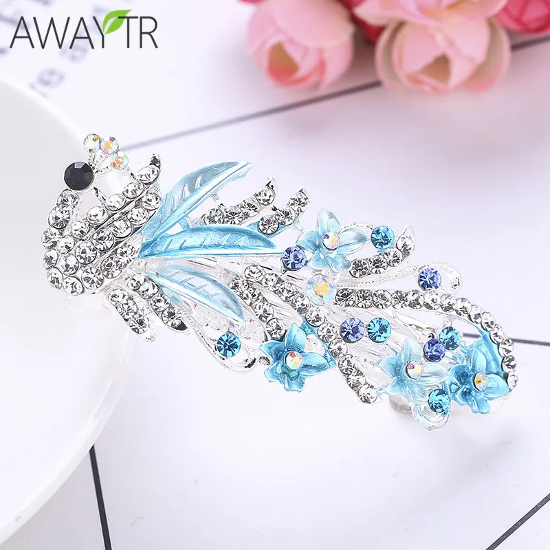 Peacock Hair Clips for Women Hot Sale Barrettes Wedding Bridal Hair Ornaments Flower Crystal Hair Accessories New Fashion
Peacock Hair Clips for Women Hot Sale Barrettes Wedding Bridal Hair Ornaments Flower Crystal Hair Accessories New Fashion