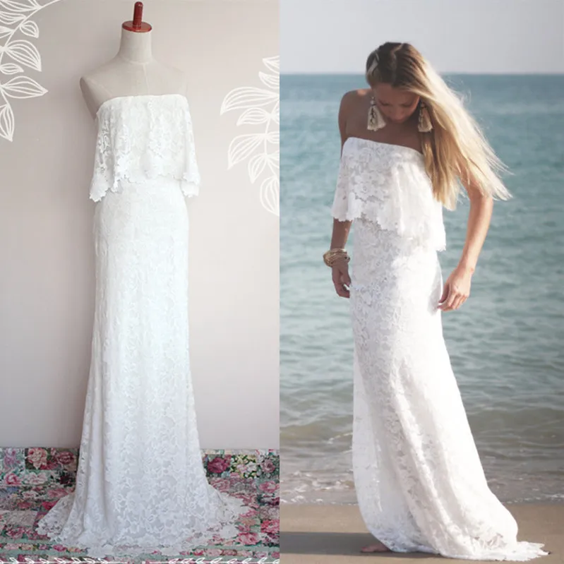 Sexy Beach Mermaid Lace Wedding Dress 2019 Vestido De Noiva Strapless Summer Wedding Gowns Custom Made Bride Dresses
Sexy Beach Mermaid Lace Wedding Dress 2019 Vestido De Noiva Strapless Summer Wedding Gowns Custom Made Bride Dresses