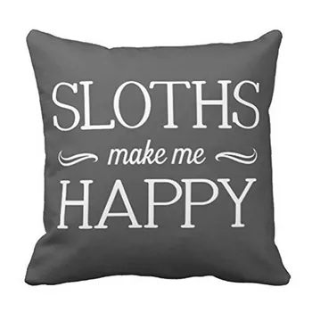 Sloths Happy Throw Pillows for Couch Home Decorative Pillow Cover 18 x 18" Square Accent Pillow Case for Sofa and Couch
Sloths Happy Throw Pillows for Couch Home Decorative Pillow Cover 18 x 18" Square Accent Pillow Case for Sofa and Couch