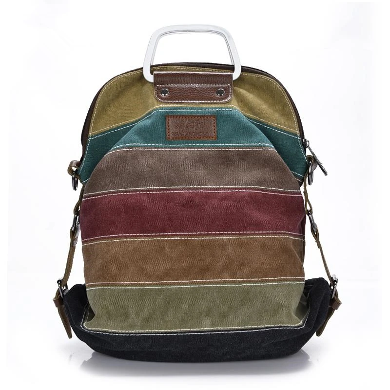 High quality patchwork rainbow color block women canvas backpacks travel rucksack Multifunction girls crossbody bag messenger
High quality patchwork rainbow color block women canvas backpacks travel rucksack Multifunction girls crossbody bag messenger