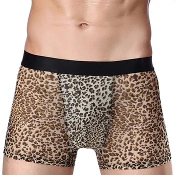 Fashion Sexy Mens Boxer Shorts Leopard Print Mesh Men Underpants Cueca Men Underwear Boxers Male Panties Lingerie Trunks
Fashion Sexy Mens Boxer Shorts Leopard Print Mesh Men Underpants Cueca Men Underwear Boxers Male Panties Lingerie Trunks