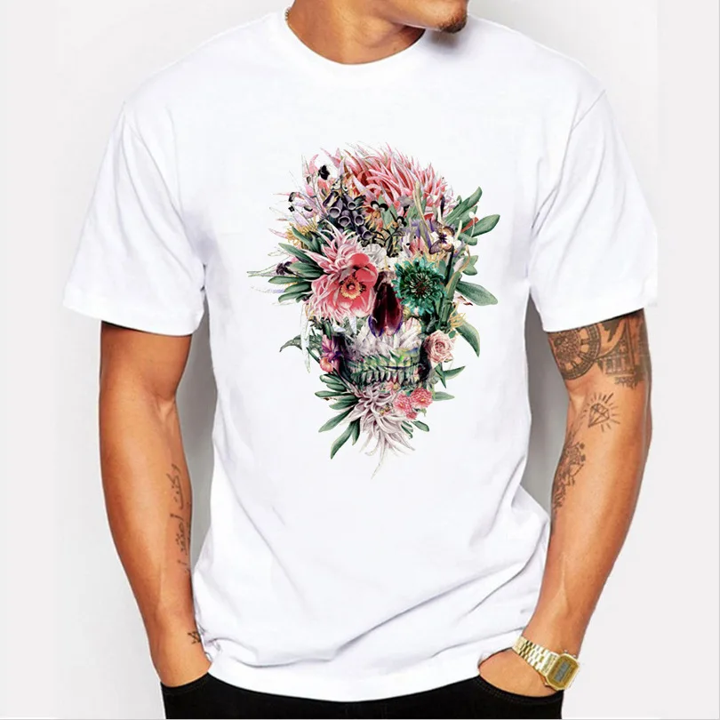 Men's T-Shirt Hip-Hop Skull Floral 3D T Shirt Men Tops Summer Casual Short-Sleeve Print T-Shirt Fashion O-Neck Cotton Tee shirt
Men's T-Shirt Hip-Hop Skull Floral 3D T Shirt Men Tops Summer Casual Short-Sleeve Print T-Shirt Fashion O-Neck Cotton Tee shirt