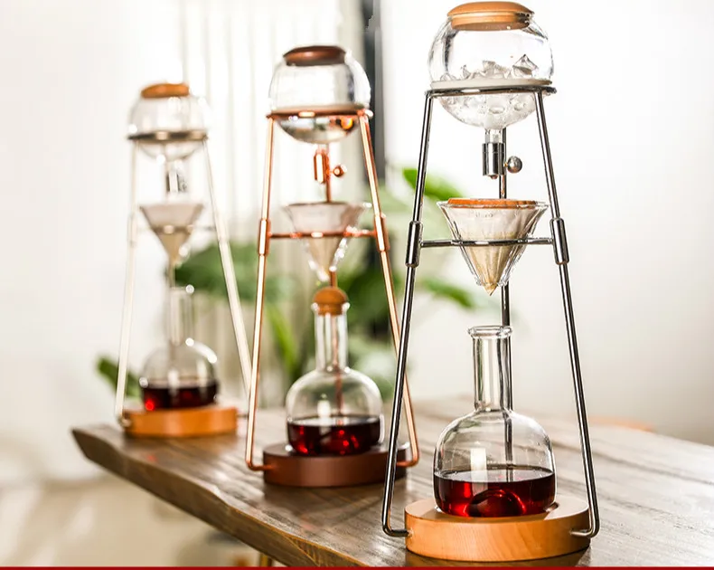 500ml Drip coffee maker Wooden+satinless steel+High borosilicate glass 2-4 cups Ice Extract Coffee 11x47x18cm
500ml Drip coffee maker Wooden+satinless steel+High borosilicate glass 2-4 cups Ice Extract Coffee 11x47x18cm