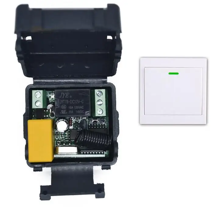 433M RF Wireless AC 220 V 10A 1CH Remote Control Switch 1 Receiver& Transmitters 315/433 MHZ White Wall Switch
433M RF Wireless AC 220 V 10A 1CH Remote Control Switch 1 Receiver& Transmitters 315/433 MHZ White Wall Switch