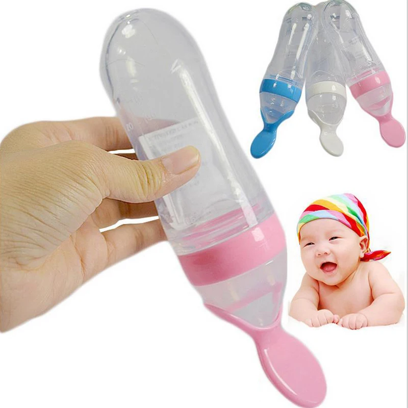 90ml Safety silicone baby bottle Infant kids feeding bottles With Spoon Rice Cereal Milk Paste Baby Food Supplement Bottle Cup
90ml Safety silicone baby bottle Infant kids feeding bottles With Spoon Rice Cereal Milk Paste Baby Food Supplement Bottle Cup