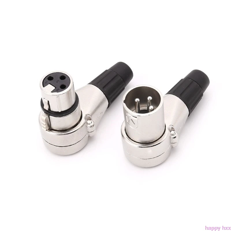 One Pair 3Pin XLR Male & Female Plug Connectors Right Angle For Mic Microphone Speaker Audio Cable
One Pair 3Pin XLR Male & Female Plug Connectors Right Angle For Mic Microphone Speaker Audio Cable