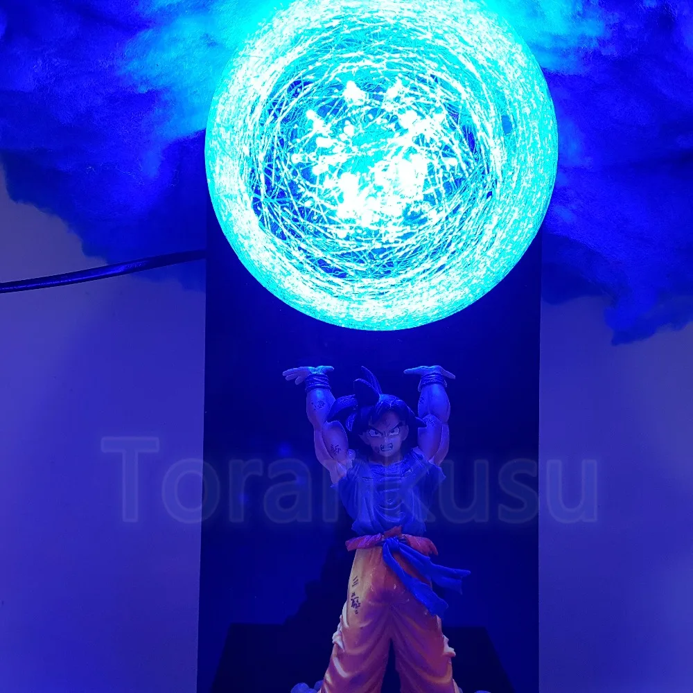 Dragon Ball Super Goku Vegeta Fusion Led Light Lamp Action Figure Whole Set PVC