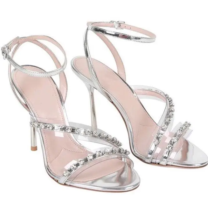 BONJEAN Sexy Crystal Embellished High Heel Sandals Summer Ankle Strap Thin Heels Shoes Woman Rhinestones Wedding Shoes
BONJEAN Sexy Crystal Embellished High Heel Sandals Summer Ankle Strap Thin Heels Shoes Woman Rhinestones Wedding Shoes