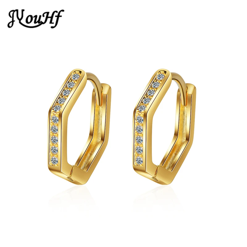 JYouHF 2019 Luxury 925 Sterling Silver Pentagonal Geometric Earrings Hoops Orecchini Silver Gold Color Earrings Party Jewelry
JYouHF 2019 Luxury 925 Sterling Silver Pentagonal Geometric Earrings Hoops Orecchini Silver Gold Color Earrings Party Jewelry